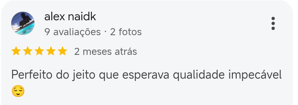 Avaliação de Alex Naidk no Google